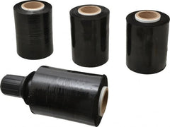 Stretch Associates - 5" x 1,000' 80 Gauge Black Bundling Stretch Film with Dispenser - 4 Piece, 80 Gauge, Black - Exact Tooling