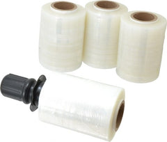 Stretch Associates - 5" x 600' 150 Gauge Clear Bundling Stretch Film with Dispenser - 4 Piece, 150 Gauge, Clear - Exact Tooling