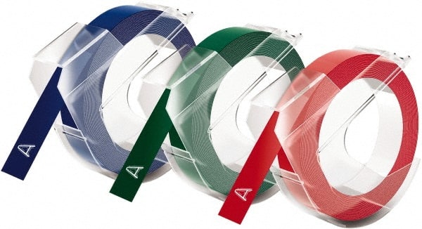 Dymo - Red, Green, Blue Embossing Tape - For DYMO Office Express & Office Mate Embossers - Exact Tooling