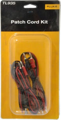 Fluke - Black/Red Electrical Test Equipment Patch Cord Set - Use with Test Equipment - Exact Tooling