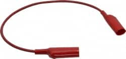 Pomona - Red Electrical Test Equipment Patch Cord - Use with Alligators Test Clips - Exact Tooling