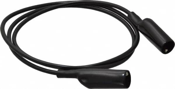 Pomona - Black Electrical Test Equipment Patch Cord - Use with Alligators Test Clips - Exact Tooling