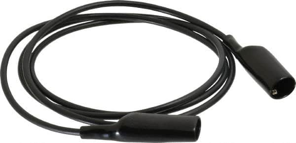Pomona - Black Electrical Test Equipment Patch Cord - Use with Alligators Test Clips - Exact Tooling