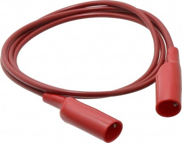 Pomona - Red Electrical Test Equipment Patch Cord - Use with Alligators Test Clips - Exact Tooling