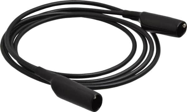 Pomona - Black Electrical Test Equipment Patch Cord - Use with Alligators Test Clips - Exact Tooling