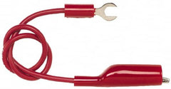 Pomona - Red Electrical Test Equipment Clip - Use with Insulated Spade Lug - Exact Tooling