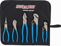 Channellock - 5 Piece Plier Set - Comes in Tool Roll - Exact Tooling