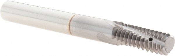 Vargus - 3/8-16, 3/4-16 UNC, UNF, 0.301" Cutting Diam, 3 Flute, Solid Carbide Helical Flute Thread Mill - Internal Thread, 0.781" LOC, 2.402" OAL, 5/16" Shank Diam - Exact Tooling