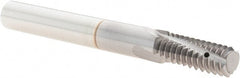 Vargus - 3/8-16, 3/4-16 UNC, UNF, 0.301" Cutting Diam, 3 Flute, Solid Carbide Helical Flute Thread Mill - Internal Thread, 0.781" LOC, 2.402" OAL, 5/16" Shank Diam - Exact Tooling