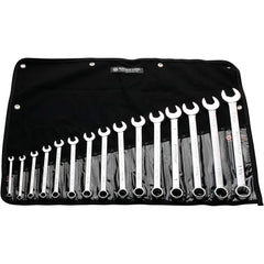 Wright Tool & Forge - 15 Pc, 5/16 - 1 1/4", 12-Point Combination Wrench Set - Exact Tooling
