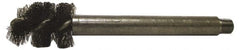 Red Head - 1-1/2" Long x 1-3/4" Diam Steel Wire Brush - Single Spiral, 1-1/4" Anchor Size, 5-1/4" OAL, 1-3/8" Shank Diam - Exact Tooling