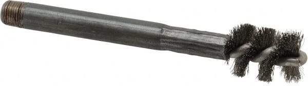 Red Head - 1-1/2" Long x 1/2" Diam Steel Wire Brush - Single Spiral, 1/2" Anchor Size, 4-7/8" OAL, 5/8" Shank Diam - Exact Tooling