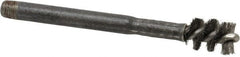Red Head - 1-1/2" Long x 5/8" Diam Steel Wire Brush - Single Spiral, 3/8" Anchor Size, 4-7/8" OAL, 0.438" Shank Diam - Exact Tooling