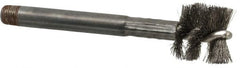 Red Head - 1-1/2" Long x 1" Diam Steel Wire Brush - Single Spiral, 5/8" Anchor Size, 4-7/8" OAL, 3/4" Shank Diam - Exact Tooling