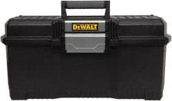 DeWALT - 1 Compartment Tool Box - 24" Wide x 11-1/2" Deep x 10-29/32" High, Metal/Resin, Black - Exact Tooling