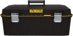 DeWALT - 2 Compartment 1 Tray Tool Box - 28" Wide x 12-39/64" Deep x 11-39/64" High, Metal/Resin, Black - Exact Tooling