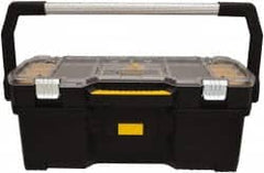 DeWALT - 16 Compartment Tool Tote - 26-3/8" Wide x 12-23/32" Deep x 11-13/64" High, Metal/Resin/Plastic, Black - Exact Tooling