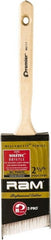 Premier Paint Roller - 2-1/2" Angled Polyester Angular Brush - 3-1/2" Bristle Length, 2" Wood Sash Handle - Exact Tooling
