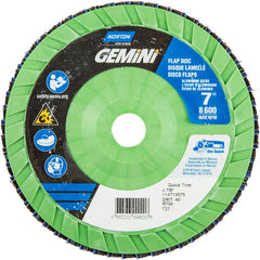 7 × 7/8″ Gemini Plastic Flat Flap Disc Type 27 P40 Grit R766 Zirconia Alumina - Exact Tooling