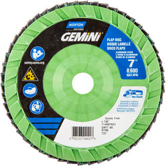 7 × 7/8″ Gemini Plastic Flat Flap Disc Type 27 P60 Grit R766 Zirconia Alumina - Exact Tooling