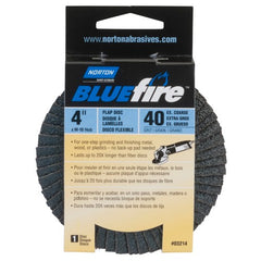 4″ × 5/8″ Flap Disc BlueFire Type 29 Fiberglass Plate 40 Grit - Exact Tooling