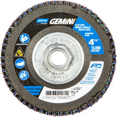 ‎4-1/2 × 5/8 - 11″ Gemini Fiberglass HD Flat Flap Disc Type 27 P60 Grit R766 Zirconia Alumina - Exact Tooling