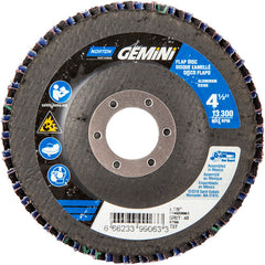 ‎4-1/2 × 7/8″ Gemini Fiberglass HD Flat Flap Disc Type 27 P40 Grit R766 Zirconia Alumina - Exact Tooling