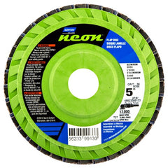 5″ × 1/4″ × 7/8″ Neon R766 Flap Disc Type 27 Flat 120 Grit - Exact Tooling