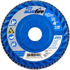 ‎4-1/2 × 7/8″ BlueFire Plastic Flat Flap Disc Type 27 P40 Grit R884P Zirconia Alumina - Exact Tooling