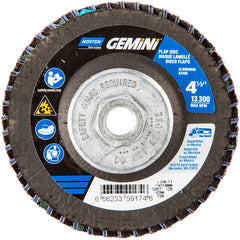‎4-1/2 × 5/8 - 11″ Gemini Fiberglass Conical Flap Disc Type 29 P120 Grit R766 Zirconia Alumina - Exact Tooling