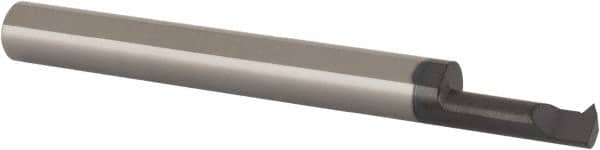 Scientific Cutting Tools - 1/2" Cutting Depth, 18 to 56 TPI, 0.18" Diam, Internal Thread, Solid Carbide, Single Point Threading Bar - AlTiN+ Finish, 2-1/2" OAL, 1/4" Shank Diam, 0.04" Projection from Edge, 60° Profile Angle - Exact Tooling