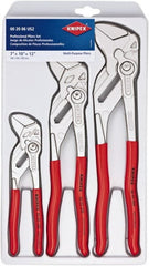 Knipex - 3 Piece Pipe Wrench & Water Pump Plier Set - Comes in Plastic Deep-Drawn Packaging - Exact Tooling