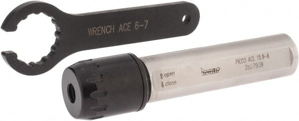 Iscar - 0.236" ID x 5/8" OD Boring & Grooving Bar Holders - 3.346" OAL, 0.57" Head Diam, Through Coolant, Series PICCO - Exact Tooling