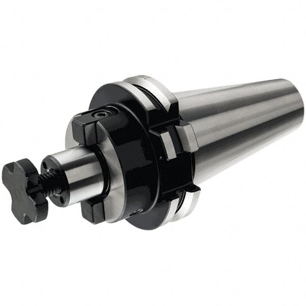 Iscar - DIN69871-50 Taper Shank 22mm Pilot Diam Shell Mill Holder - 200mm Flange to Nose End Projection, 48mm Nose Diam, Through-Spindle & DIN Flange Coolant - Exact Tooling