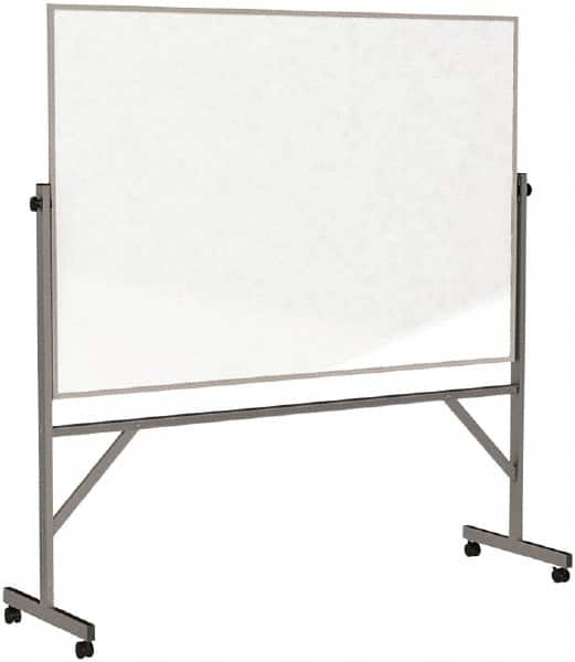 Ghent - 78" High x 77" Wide Reversible Dry Erase Board - Acrylate, 20" Deep, Includes Eraser & 4 Markers - Exact Tooling