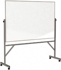 Ghent - 78" High x 77" Wide Reversible Dry Erase Board - Acrylate, 20" Deep, Includes Eraser & 4 Markers - Exact Tooling