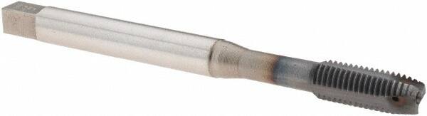 Emuge - 1/4-28 UNF, 3 Flute, TiCN Finish, Cobalt Spiral Point Tap - Plug Chamfer, Right Hand Thread, 3.15" OAL, 0.669" Thread Length, 0.255" Shank Diam, 2B Class of Fit, Series Rekord B - Exact Tooling