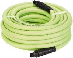 Legacy - 1/2" ID x 0.74" OD 50' Long Multipurpose Air Hose - MNPT x MNPT Ends, 300 Working psi, 140°, 3/8" Fitting, Green - Exact Tooling