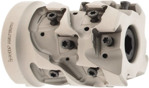 Iscar - 16 Inserts, 2" Cut Diam, 1" Arbor Diam, 1.87" Max Depth of Cut, Indexable Square-Shoulder Face Mill - 0/90° Lead Angle, 2.7" High, T490 LN.. 1306 Insert Compatibility, Through Coolant, Series Helitang - Exact Tooling