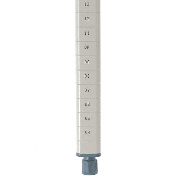 Metro - 13" High, Open Shelving Post - Steel with Epoxy Coating, Use with Metro Max Q Shelves - Exact Tooling