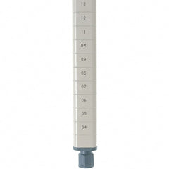 Metro - 13" High, Open Shelving Post - Steel with Epoxy Coating, Use with Metro Max Q Shelves - Exact Tooling
