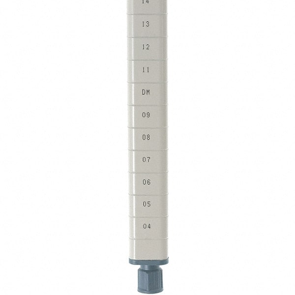 Metro - 63" High, Open Shelving Post - Steel with Epoxy Coating, Use with Metro Max Q Shelves - Exact Tooling