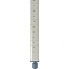 Metro - 63" High, Open Shelving Post - Steel with Epoxy Coating, Use with Metro Max Q Shelves - Exact Tooling