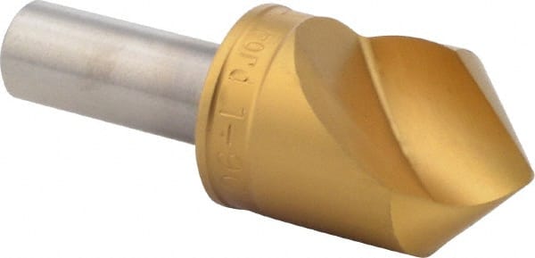 M.A. Ford - 1" Head Diam, 1/2" Shank Diam, 1 Flute 90° High Speed Steel Countersink - Exact Tooling