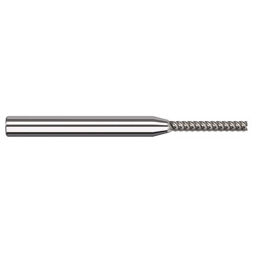 Variable Helix End Mills for Aluminum Alloys - Finishers - 0.0310″ (1/32″) Cutter Diameter × 0.3120″ (5/16″) Length of Cut Carbide Square End Mill Finisher for Aluminum Alloys, 5 Flutes