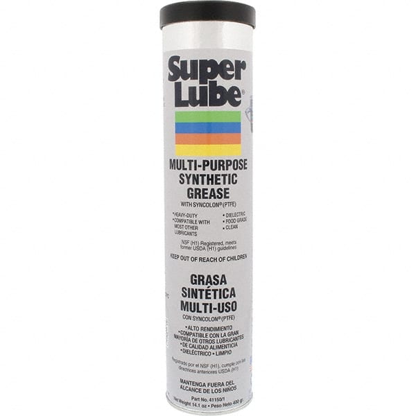 Synco Chemical - 14.1 oz Cartridge Synthetic General Purpose Grease - Translucent White, Food Grade, 450°F Max Temp, NLGIG 1, - Exact Tooling