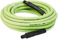 Legacy - 1/4" ID x 0.46" OD 25' Long Multipurpose Air Hose - MNPT x MNPT Ends, 300 Working psi, 140°, 1/4" Fitting, Green - Exact Tooling