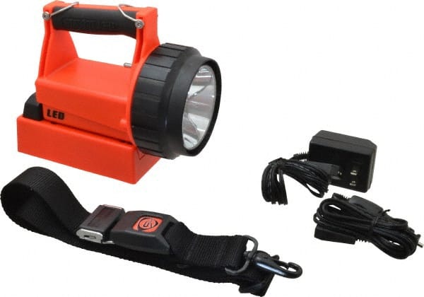 Streamlight - Blue LED Bulb, 145 Lumens, Spotlight/Lantern Flashlight - Orange Plastic Body, 2 Lithium-Ion Batteries Included - Exact Tooling