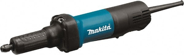 Makita - 1/4" Collet, 25,000 RPM, Inline Handle Electric Die Grinder - 120 Volts, 3.5 Amps, 8.2' Cord - Exact Tooling