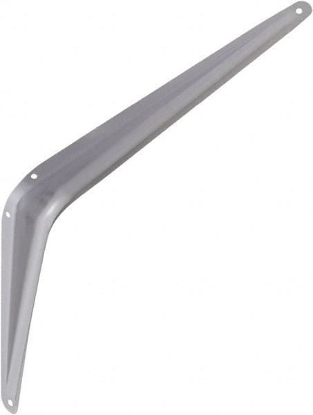 National Mfg. - 100 Lb Capacity, Gray Shelf Brackets - 10" Long x 12" High x 1 3/4" Wide - Exact Tooling
